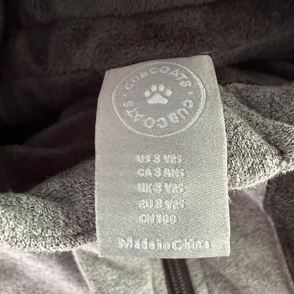 Cubcoats‎ Grey Puppy 2-in-1 Transforming Hoodie Jacket Plush Toy Size 3T - Picture 3 of 9